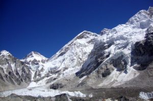 Mount Everest view from Everest base camp south Nepal 