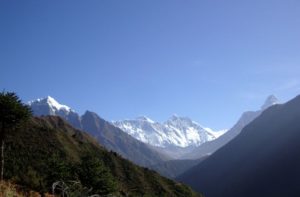 View of Everest from Namche bazaar
