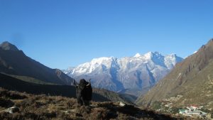 Less touristy route of Everest region of Himalaya trekking Nepal
