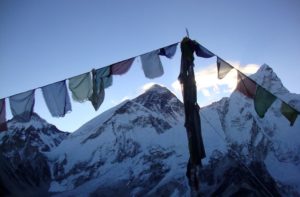 Mount Everest at sunrise from Kala Patthar