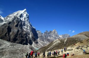 Weather and Elevation of Dingboche to Everest base camp via Lobuche Nepal