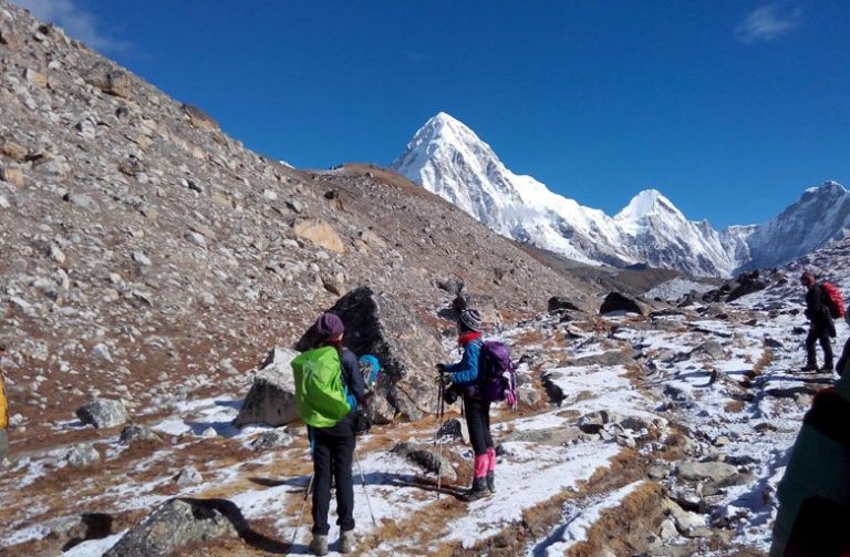 Gorakshep village with lobuche to gorak shep distance, weather, altitude