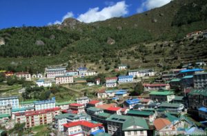 Phortse village with Namche to Phortse distance, weather, elevation