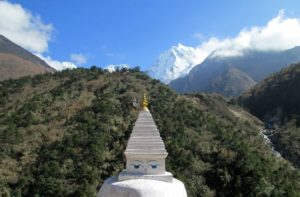 Trek from Tengboche to Dingboche on Everest base camp trek Nepal