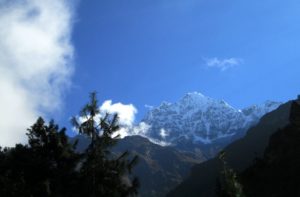 Monjo to Namche bazaar trek and Mount Thamserku view