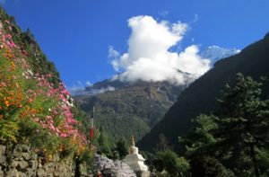 Day 2 Phakding to Namche bazaar during Everest base camp trek 